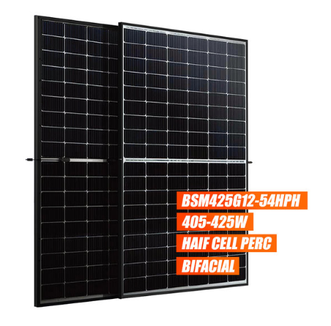 BLUESUN 425W GLAS/GLAS BIFACIAL BLACK Frame PV Modul BSM425G12-54HPH