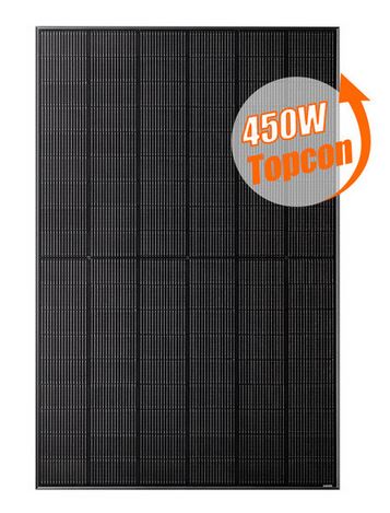 36x BLUESUN 450W FULL BLACK HALF CELL TOPCON BSM450M10-54HNH GLAS/GLAS Bifacial N-Type